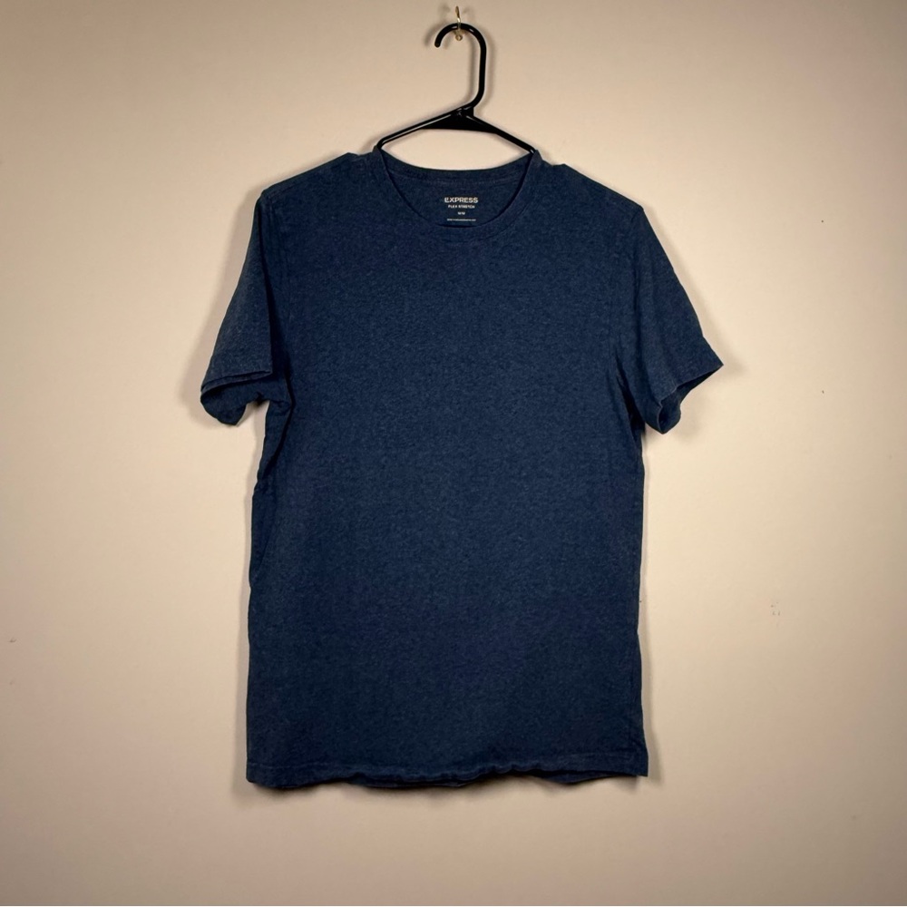 Express Dark Blue Flex Stretch Short Sleeve Tee